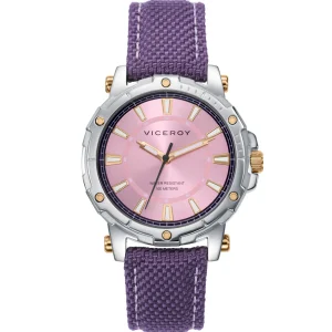 Reloj Acero Ip Dorado Correa Sra Va