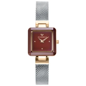 Reloj Acero Ip Dorado Y Ceramica Brazalete Sra Va