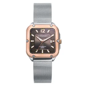 Reloj Acero Ip Rosa Brazalete Sra Va