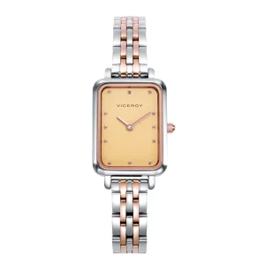 Reloj Acero Ip Rosa Brazalete Sra Va