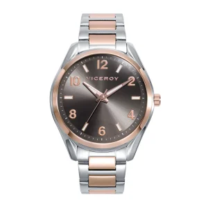Reloj Acero Ip Rosa Brazalete Sra Va