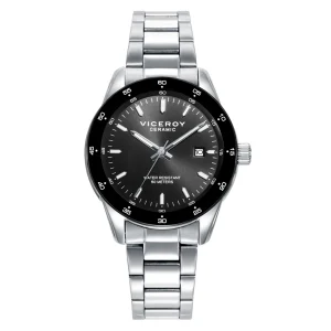 Reloj Acero Y Ceramica Brazalete Sra Va