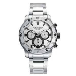 Crono Acero Ip Negro Brazalete Sr Va