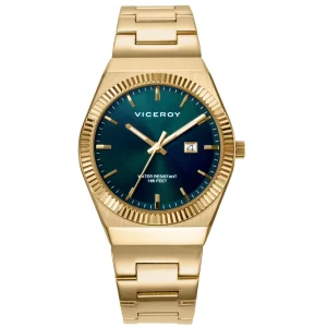Reloj Acero Ip Dorado Brazalete Sra Va