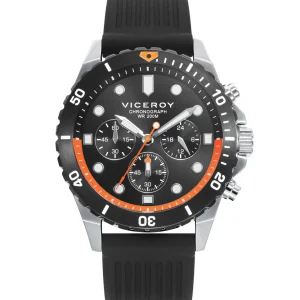 Crono Acero Ip Negro Correa Sr Va