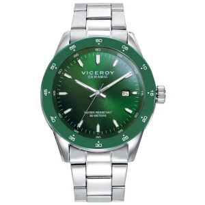 Reloj Acero Y Ceramica Brazalete Sr Va