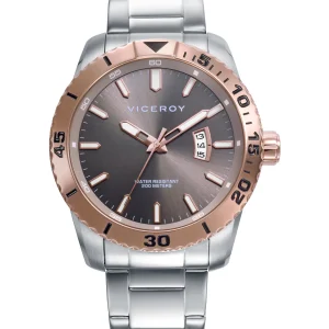 Reloj Acero Ip Rosa Brazalete Sr Va