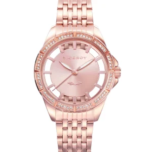 Reloj Acero Ip Rosa Brazalete Sra Antonio Va