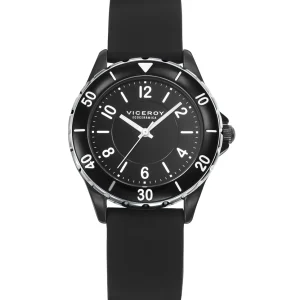 Reloj De Ceramica Biologica Negra Correa Sra Va