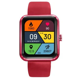 Reloj Smart Aluminio Rojo Correa Va
