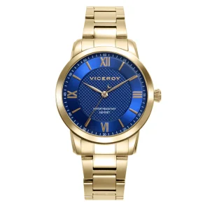 Reloj Acero Ip Dorado Brazalete Sra Va