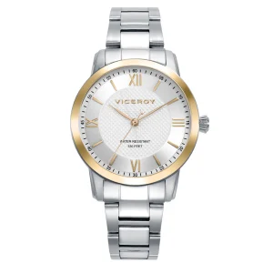 Reloj Acero Ip Dorado Brazalete Sra Va
