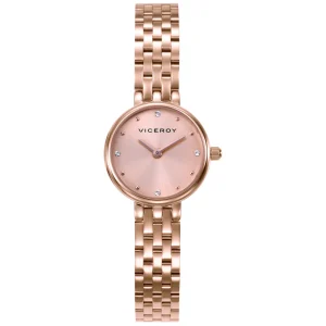 Reloj Acero Ip Rosa Brazalete Sra Va
