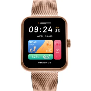 Reloj Smart Aluminio Rosado Brazalete Sr Va