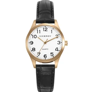 Reloj Acero Ip Dorado Correa Sra Basica Va