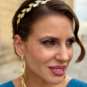 Diadema Metálica Lina Dorada