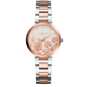 Reloj Acero Ip Rosa Brazalete Sra Va