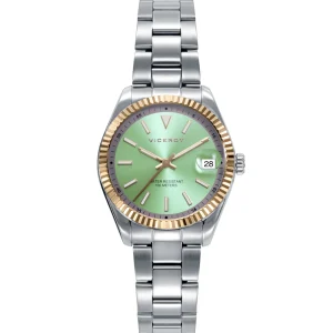 Reloj Acero Ip Dorado Brazalete Sra Va