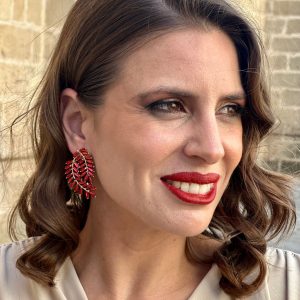 Pendientes Amaro Coral Oscuro