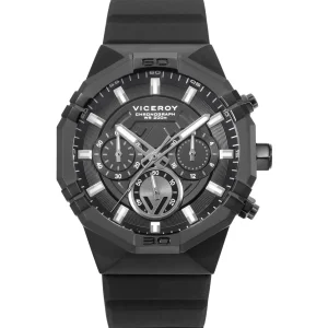 Crono Acero Ip Negro Correa Sr Va