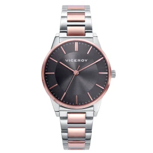 Reloj Acero Ip Rosa Brazalete Sra Va