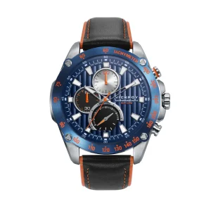 Crono Acero Ip Azul Correa Sr Va