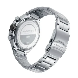 Crono Acero Ip Negro Brazalete Sr Va