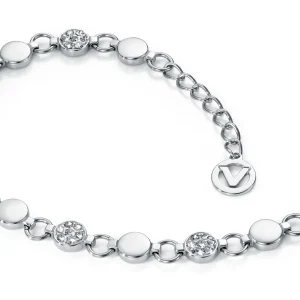 Pulsera Acero Y Cristales Sra Fashion