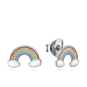 Pnd De Plata Arco Iris Esmalte Niña