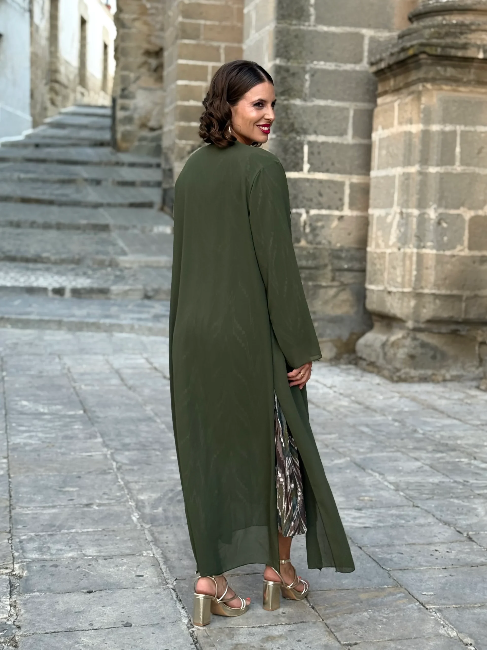 Kimono de Gasa Kaki - Imagen 4