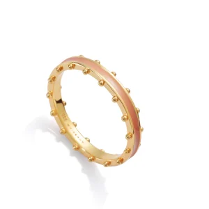 Anillo Plata De Ley Con Esmalte Coral Sra Jwl