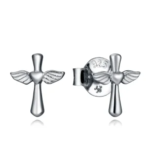 Pend Plata De Ley Cruz Alas Corazon Sra Fn