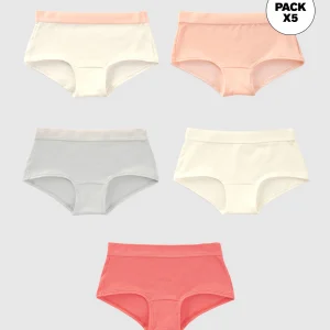 Paquete x 5 calzones tipo hipster para niña