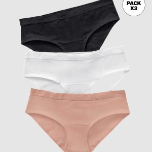 Paquete x 3 calzones estilo hípster en algodón