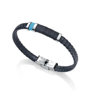 Pulsera Piel Trenzada Y Cordón Colores Sr Fn