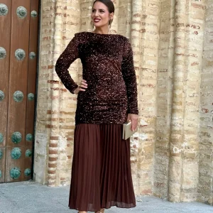 Vestido Aria Marrón