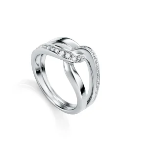 Anillo Plata Nudo Con Circonitas Sra Jewels