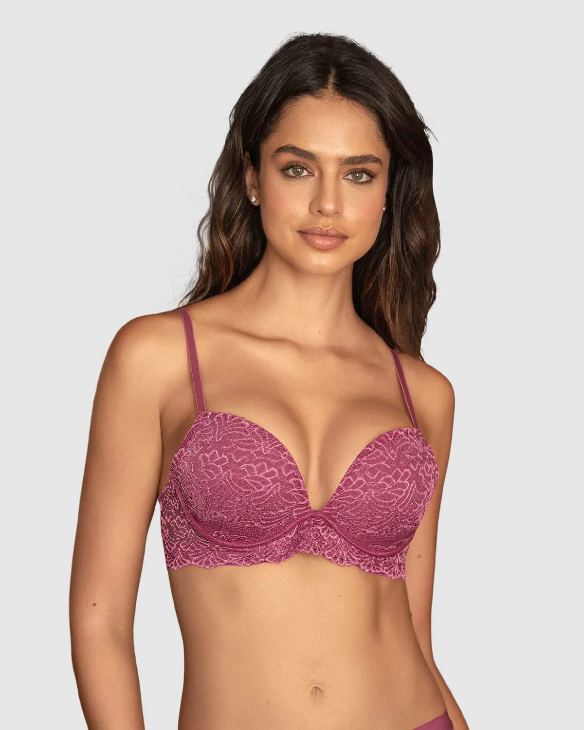 Brasier doble realce escote profundo elaborado en encaje - Imagen 8