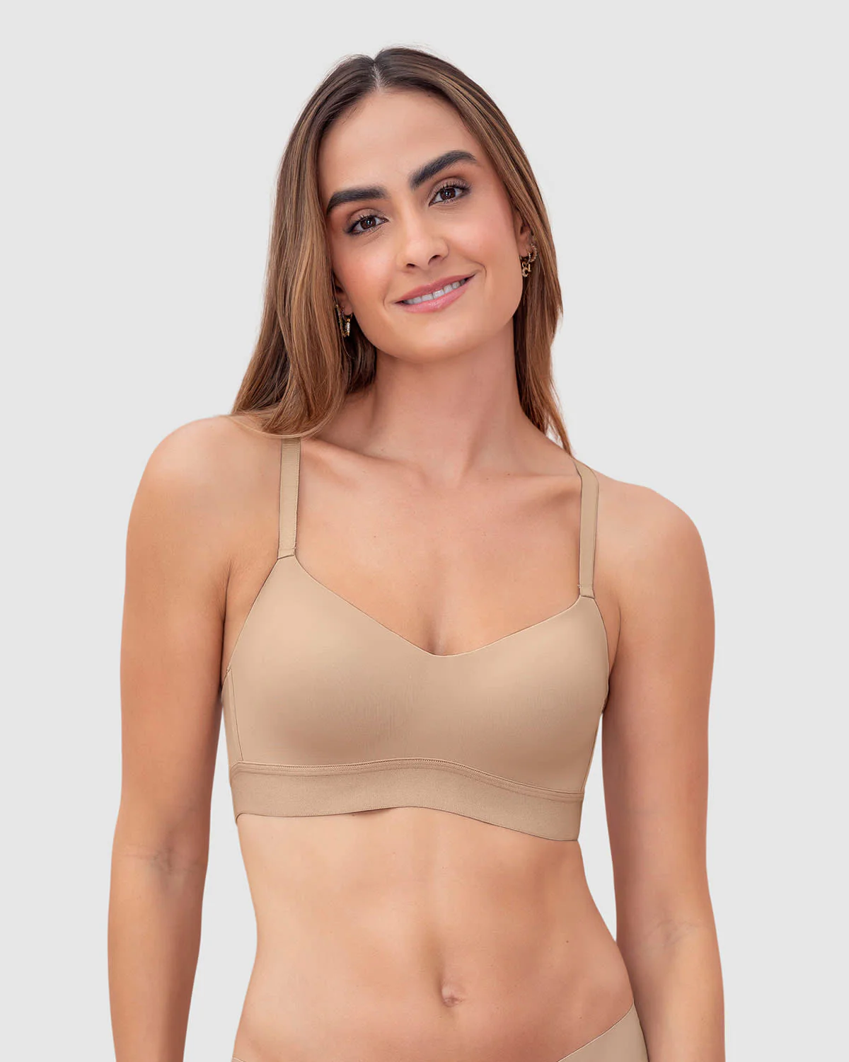 Brasier tipo top ultraliviano con copas internas fijas
