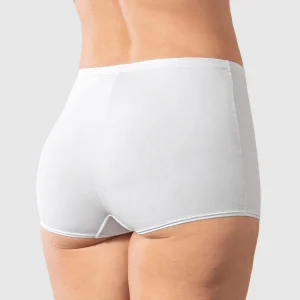 Bóxer tiro alto en tela lisa