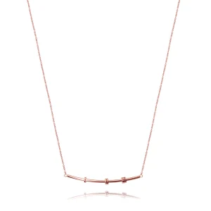 Collar Acero Rosado Nudos Sra Fashion