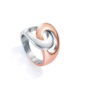 Anillo Acero Bitono Entrelazado Sra Fashion