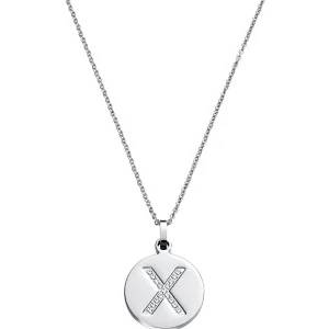 Collar De Acero Abecedario Letra X Sra Fashion