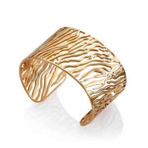 Brazalete Acero Calado Animal Print Sra Fashn