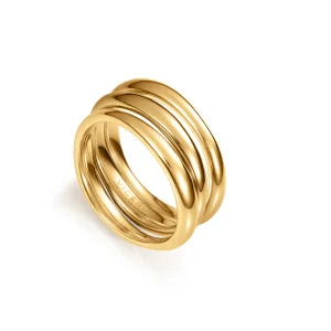 Anillo Apilable Acero Dorado Sra Fn