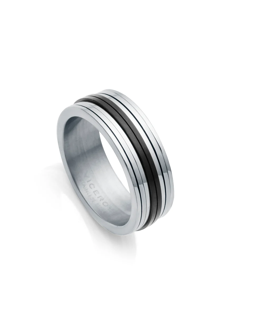 Anillo De Acero Ipnegro Giratorio Sr Fn