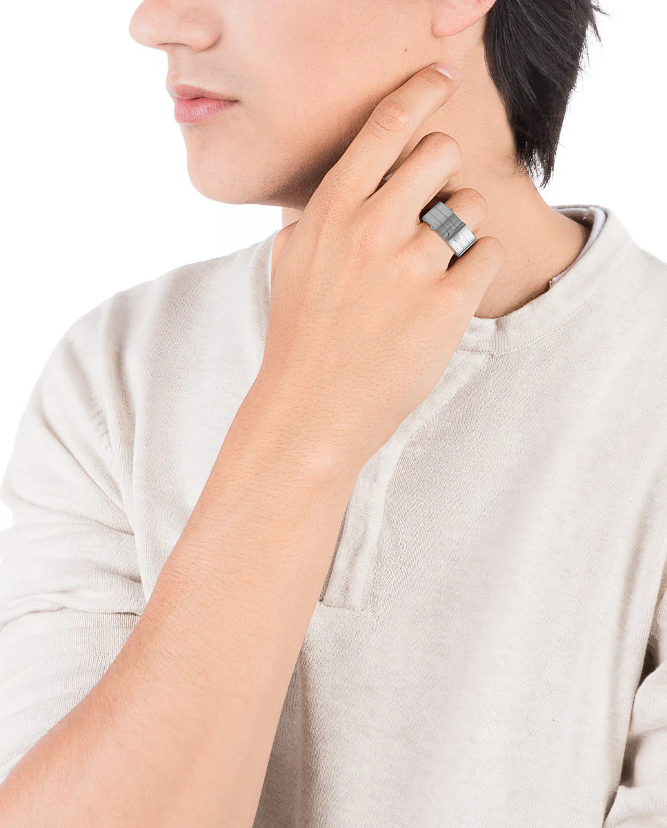 Anillo De Acero Con Cruz Sr Fn - Imagen 3