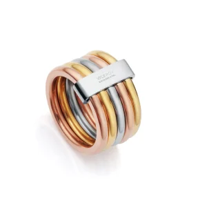 Anillo Acero 3 Tonos Sra Fn