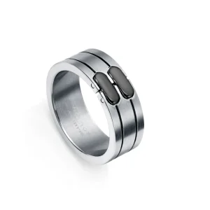 Anillo Acero E Ip Negro Sr Fn