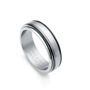 Anillo Acero E Ip Negro Sr Fn